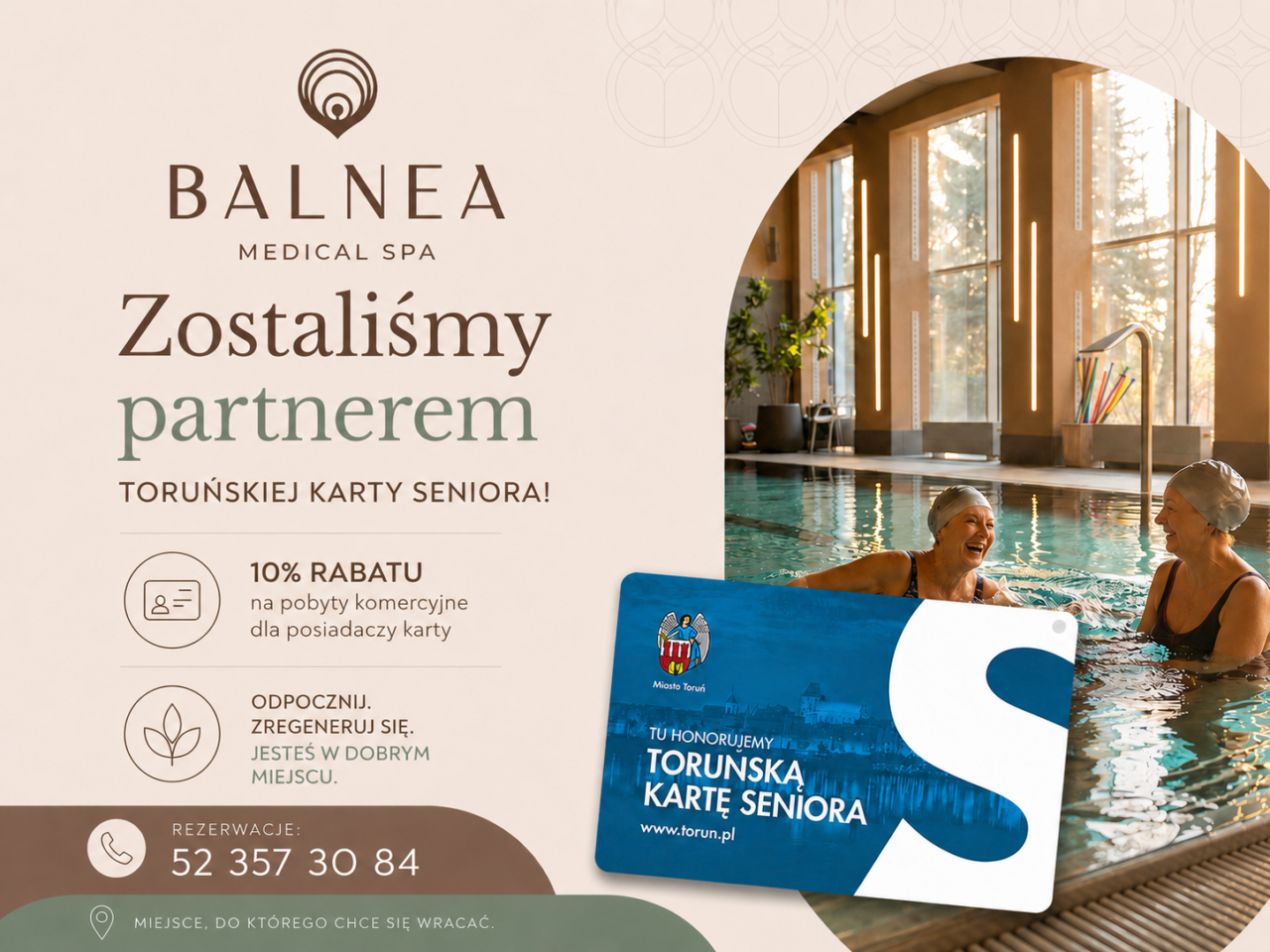 Balnea Medical SPA – zniżka dla posiadaczy Toruńskiej Karty Seniora
